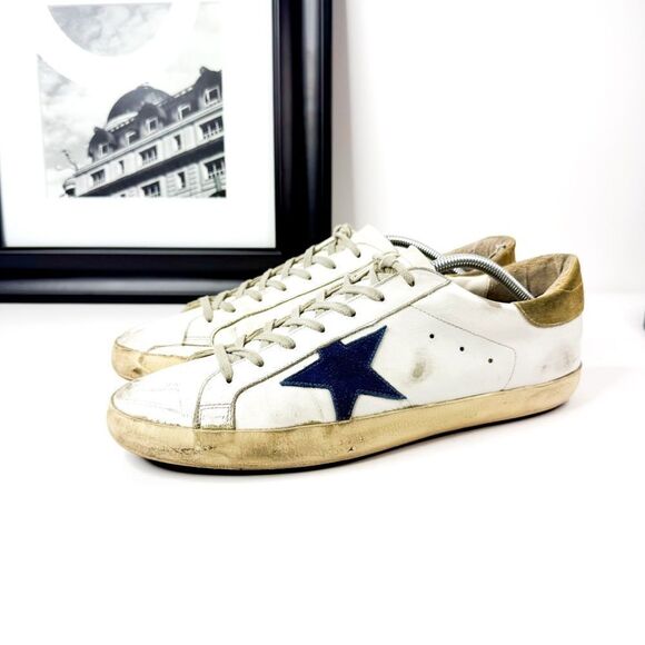 Golden Goose Superstar Sneakers Men’s Size 45 (US 12) Distressed Leather - Picture 3 of 13